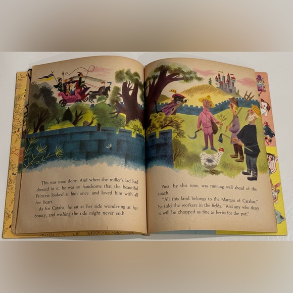 Vintage 1959 Little Golden Book - Puss in Boots Charles Perrault “B” - Picture 10 of 16